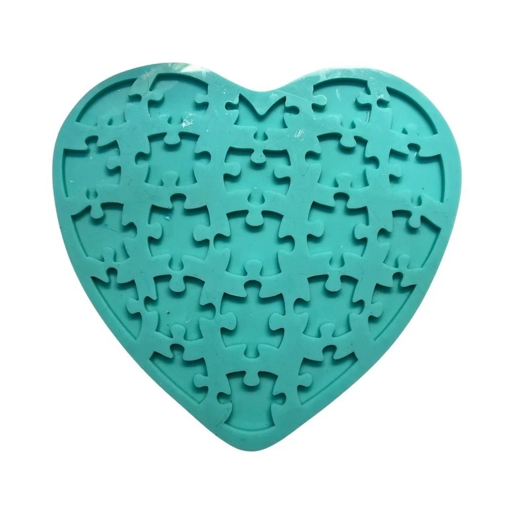 9x11 silicon Heart Puzzle Resin mold‎